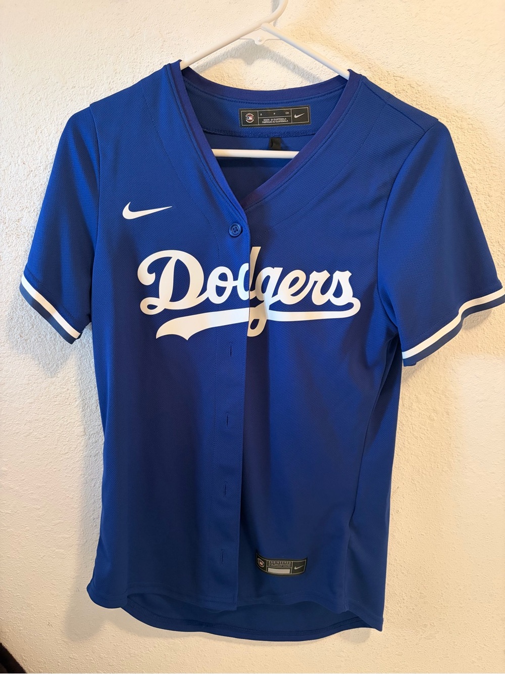 Nike Women's Dodgers Blue Button-Front Jersey